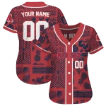 customized boston red sox pineapple palm geo red jersey best selling