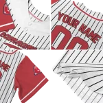 customized boston red sox pinstripe red white jersey best selling
