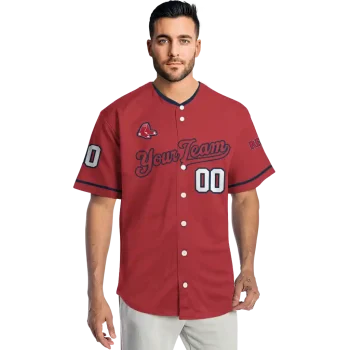 customized boston red sox plain classic red jersey fashion forward