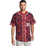 customized boston red sox tropical hibiscus seashells red jersey best selling