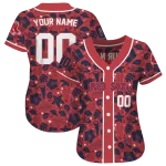 customized boston red sox tropical hibiscus seashells red jersey best selling
