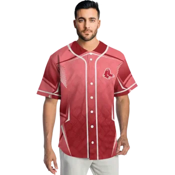 customized boston red sox wavy flow red jersey fashion forward