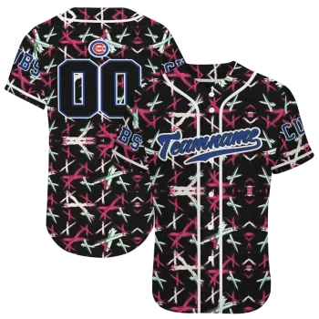 customized chicago cubs abstract x black jersey best selling