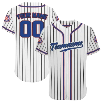 customized chicago cubs pinstripe lines white jersey best selling