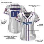 customized chicago cubs pinstripe lines white jersey best selling