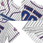 customized chicago cubs pinstripe lines white jersey best selling