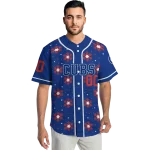 customized chicago cubs snowflake festive blue jersey best selling