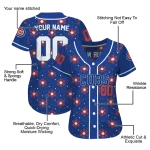 customized chicago cubs snowflake festive blue jersey best selling