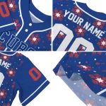 customized chicago cubs snowflake festive blue jersey best selling