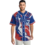 customized chicago cubs splash swirl blue jersey best selling