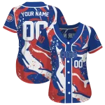 customized chicago cubs splash swirl blue jersey best selling