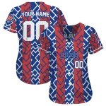 customized chicago cubs squares grid blue jersey best selling