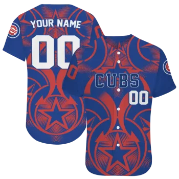 customized chicago cubs star circle blue jersey best selling