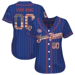 customized chicago cubs vertical stripes blue jersey best selling