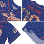 customized chicago cubs vertical stripes blue jersey best selling