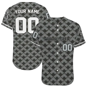 customized chicago white sox chevron interlock black jersey best selling