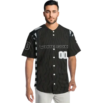 customized chicago white sox chevron rhythm black jersey fashion forward