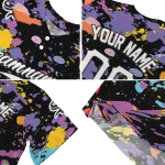 customized chicago white sox paint splatter black jersey best selling