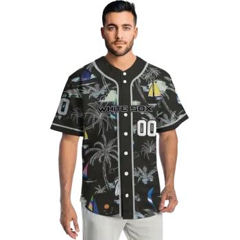 customized chicago white sox sailboat island black jersey fashion forward