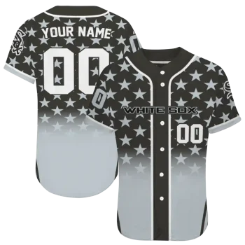 customized chicago white sox star burst silver jersey best selling