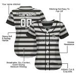 customized chicago white sox stripe layers black white jersey best selling