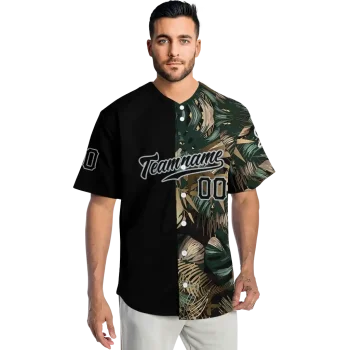 customized chicago white sox tropical foliage black jersey fashion forward