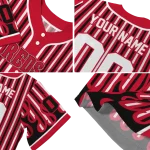 customized cincinnati reds blazing stripes red jersey best selling