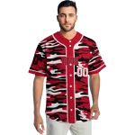 customized cincinnati reds camo splash red jersey best selling