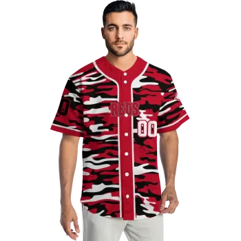 customized cincinnati reds camo splash red jersey fashion forward