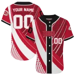 customized cincinnati reds curved stripes red white jersey best selling