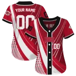 customized cincinnati reds curved stripes red white jersey best selling