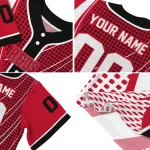 customized cincinnati reds curved stripes red white jersey best selling