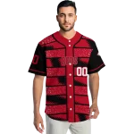 customized cincinnati reds edgy stripes red jersey best selling