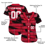 customized cincinnati reds edgy stripes red jersey best selling