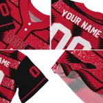 customized cincinnati reds edgy stripes red jersey best selling