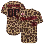 customized cincinnati reds leopard spot jersey best selling