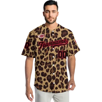 customized cincinnati reds leopard spot jersey fashion forward