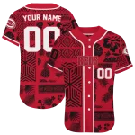 customized cincinnati reds pineapple palm geo red jersey best selling