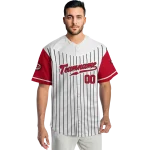 customized cincinnati reds pinstripe red white jersey best selling