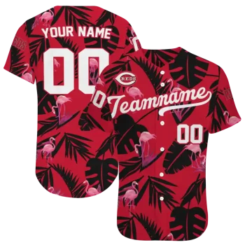 customized cincinnati reds tropical flamingo red jersey best selling