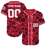 customized cincinnati reds tropical hibiscus seashells red jersey best selling