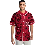 customized cincinnati reds tropical hibiscus seashells red jersey best selling