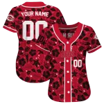 customized cincinnati reds tropical hibiscus seashells red jersey best selling