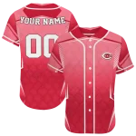 customized cincinnati reds wavy flow red jersey best selling