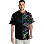 customized cleveland guardians palm leaf black jersey best selling