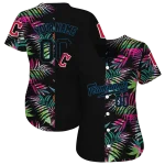 customized cleveland guardians palm leaf black jersey best selling