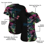 customized cleveland guardians palm leaf black jersey best selling