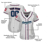 customized cleveland guardians pinstripe lines white jersey best selling