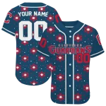 customized cleveland guardians snowflake festive navy blue jersey best selling