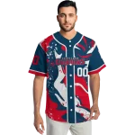 customized cleveland guardians splash swirl navy blue jersey best selling